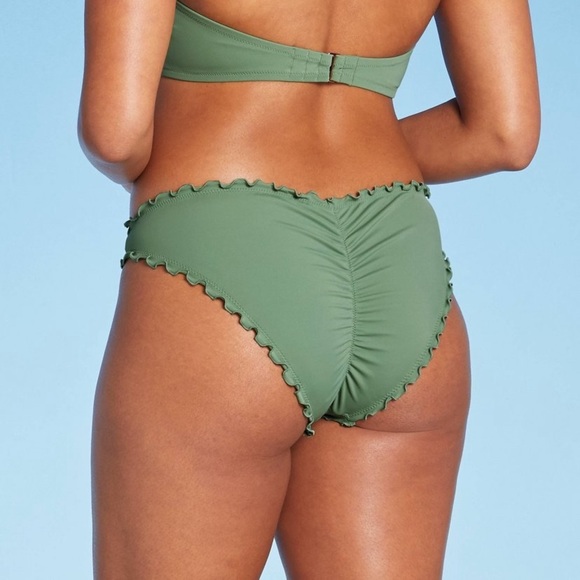 Shade & Shore Other - Shade And Shore Women’s Ruffle Cheeky Bikini Bottom